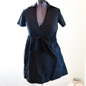 Diane Von Furstenberg Black Shirt Dress *Pockets*